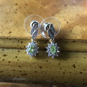 Natural Sava Sphene Sterling Silver 18k Yellow Gold Vermeil Earrings